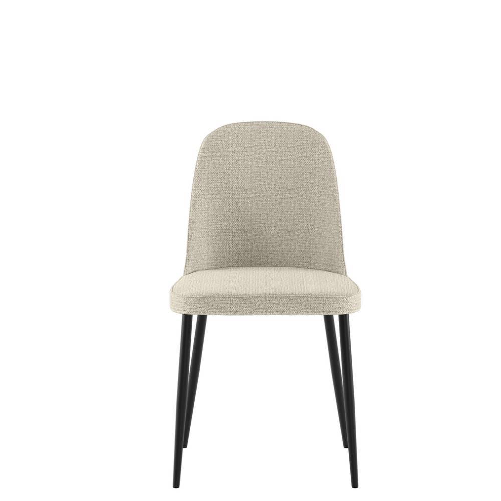 Polsterstuhl Esszimmer Maconnas in Beige mit Gestell aus Metall (4er Set)