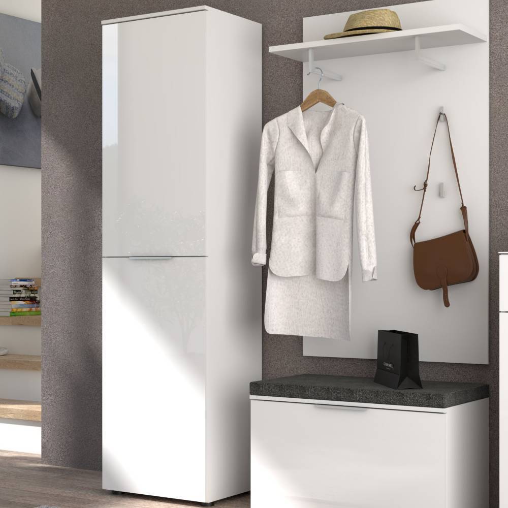 Flurmöbel Set Pandoro in modernem Design mit Sitzpolster Auflage (fünfteilig)