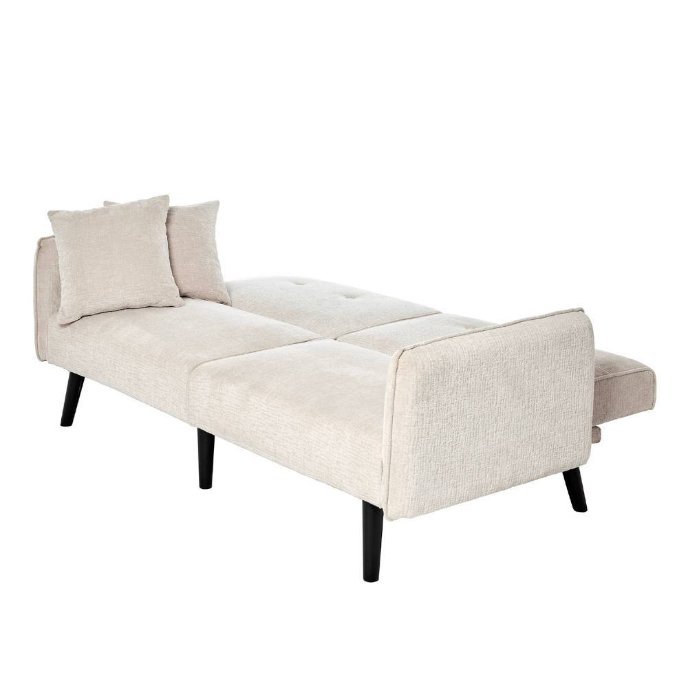 Schlafsofa Izmara aus Boucle Stoff in Champagner