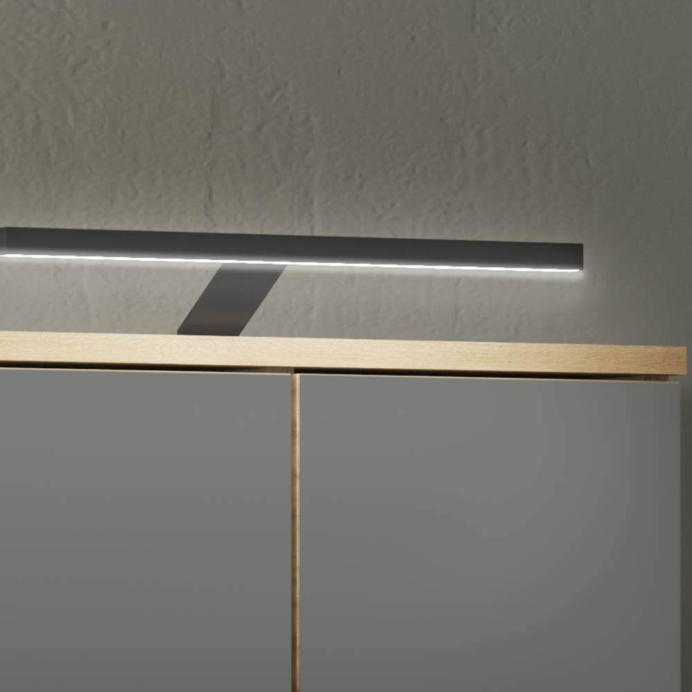 Lichtspiegelschrank Pattinos in Wildeichefarben 60 cm breit