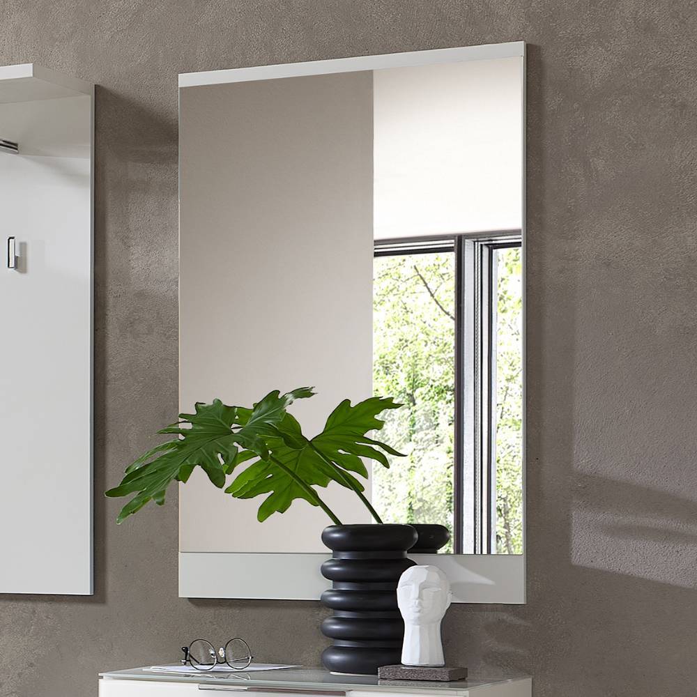 Komplett Garderobe Pandoro in Weiß mit Sitzpolster Auflage (fünfteilig)