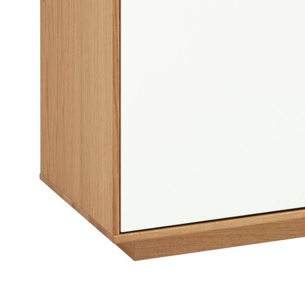 Flurschrank Nikolas in Weiß und Eiche Bianco