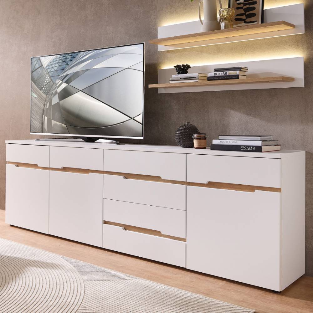 TV Lowboard Mariocavo in modernem Design 230 cm breit