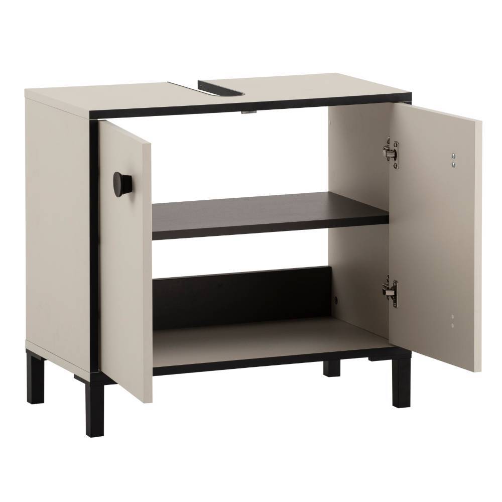 Waschbeckenunterschrank Isabelona mit Drehtüren melaminbeschichtet