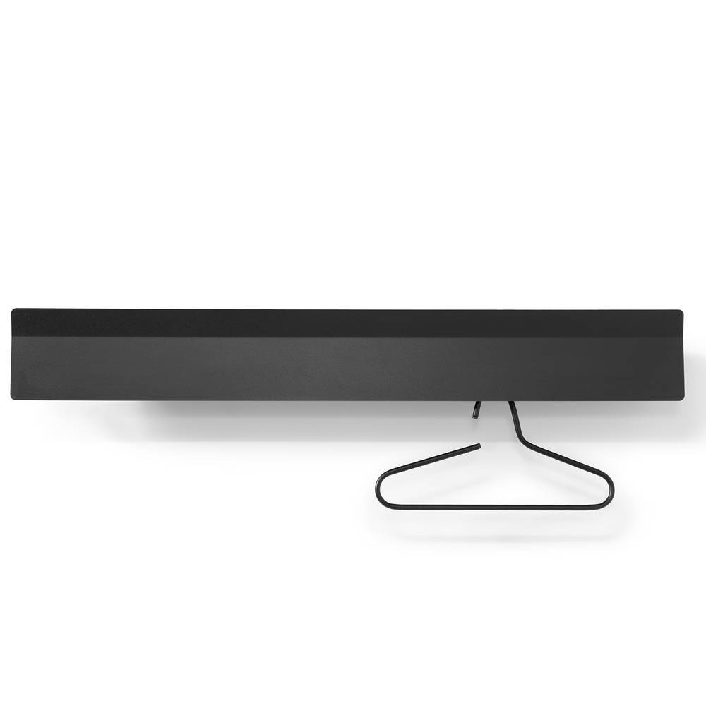 Metall Wandgarderobe Hamburg in Schwarz 120 cm breit