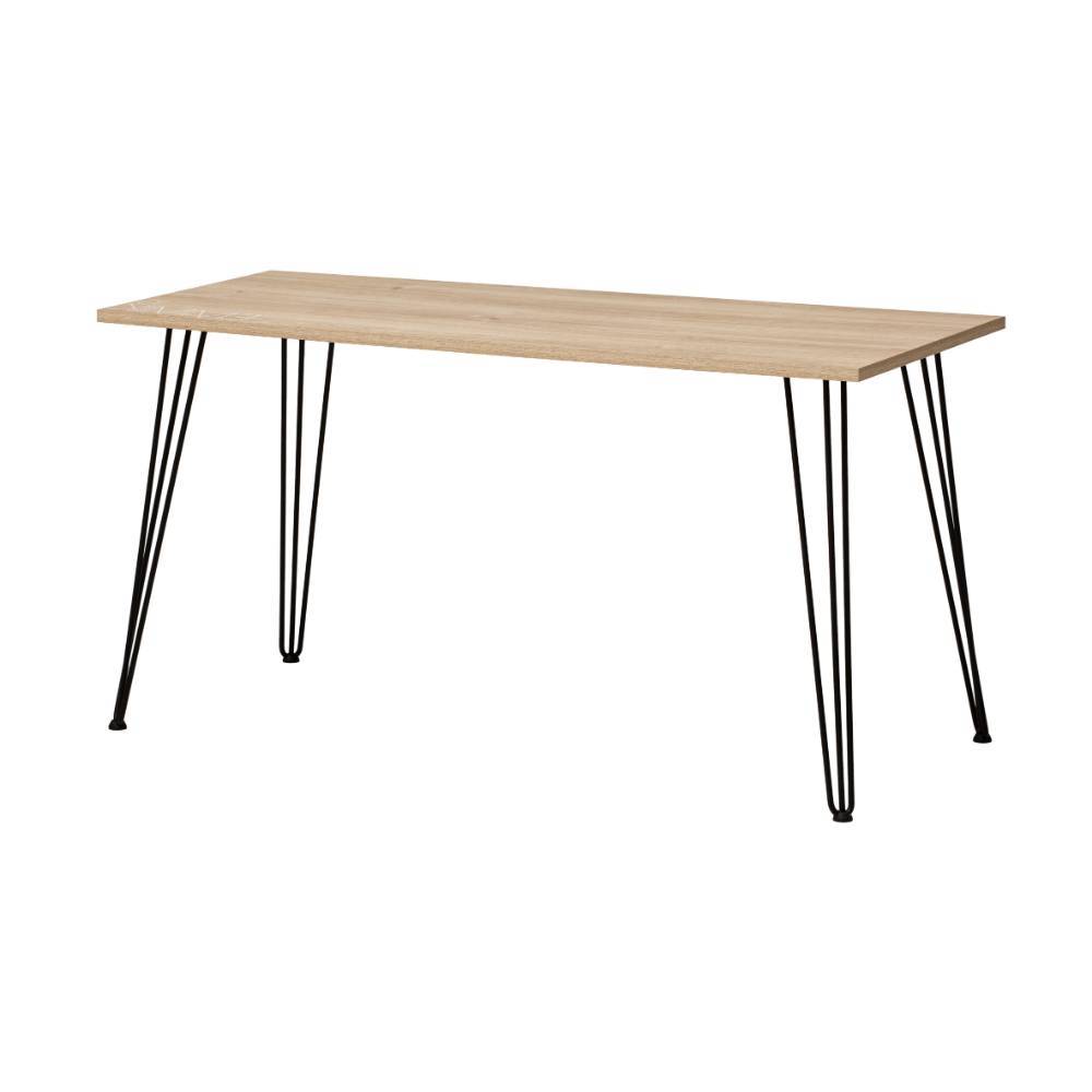 Designschreibtisch Rasvanna in Weißeiche Holzoptik 138 cm breit