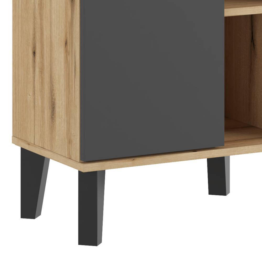 Badezimmer Schrank Pattinos in Grau und Wildeichefarben
