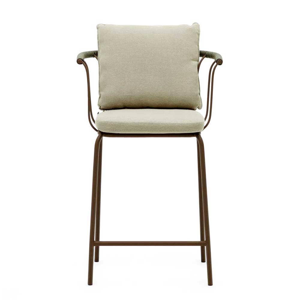 Barhocker mit Rückenlehne Meckey aus Metall mit 66 cm Sitzhöhe (4er Set)