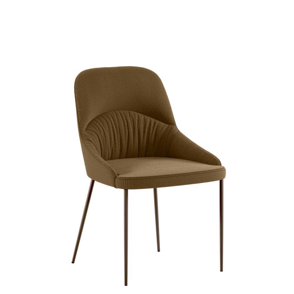 Stuhl Esszimmer Banyo mit aufwendigen Steppungen und Gestell aus Metall (4er Set)