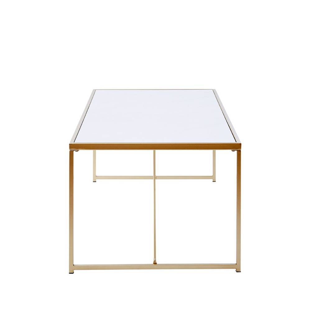 Couchtisch Taifun in Goldfarben und Marmor Optik