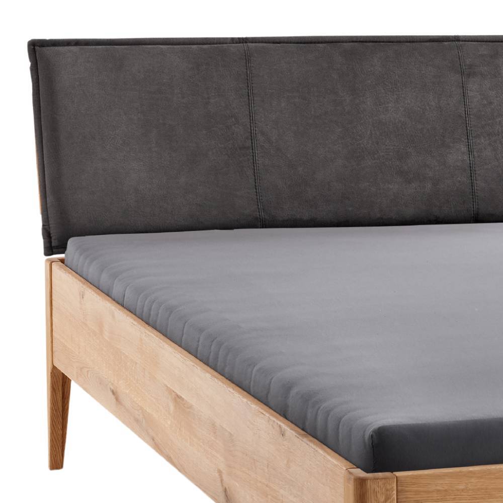 Doppel Bett Endana in Anthrazit und Wildeichefarben