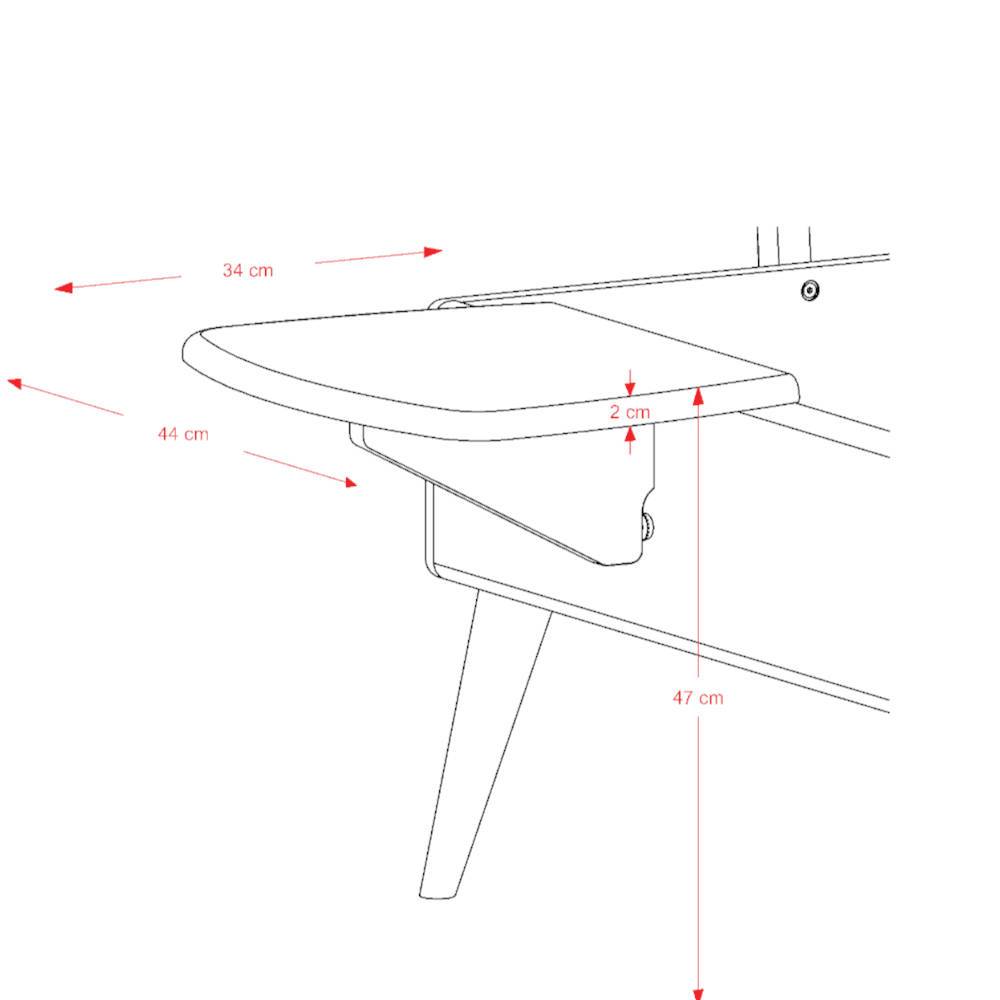 Schubkastenbett Ovidiu aus Wildeiche Massivholz 98 cm Kopfteil