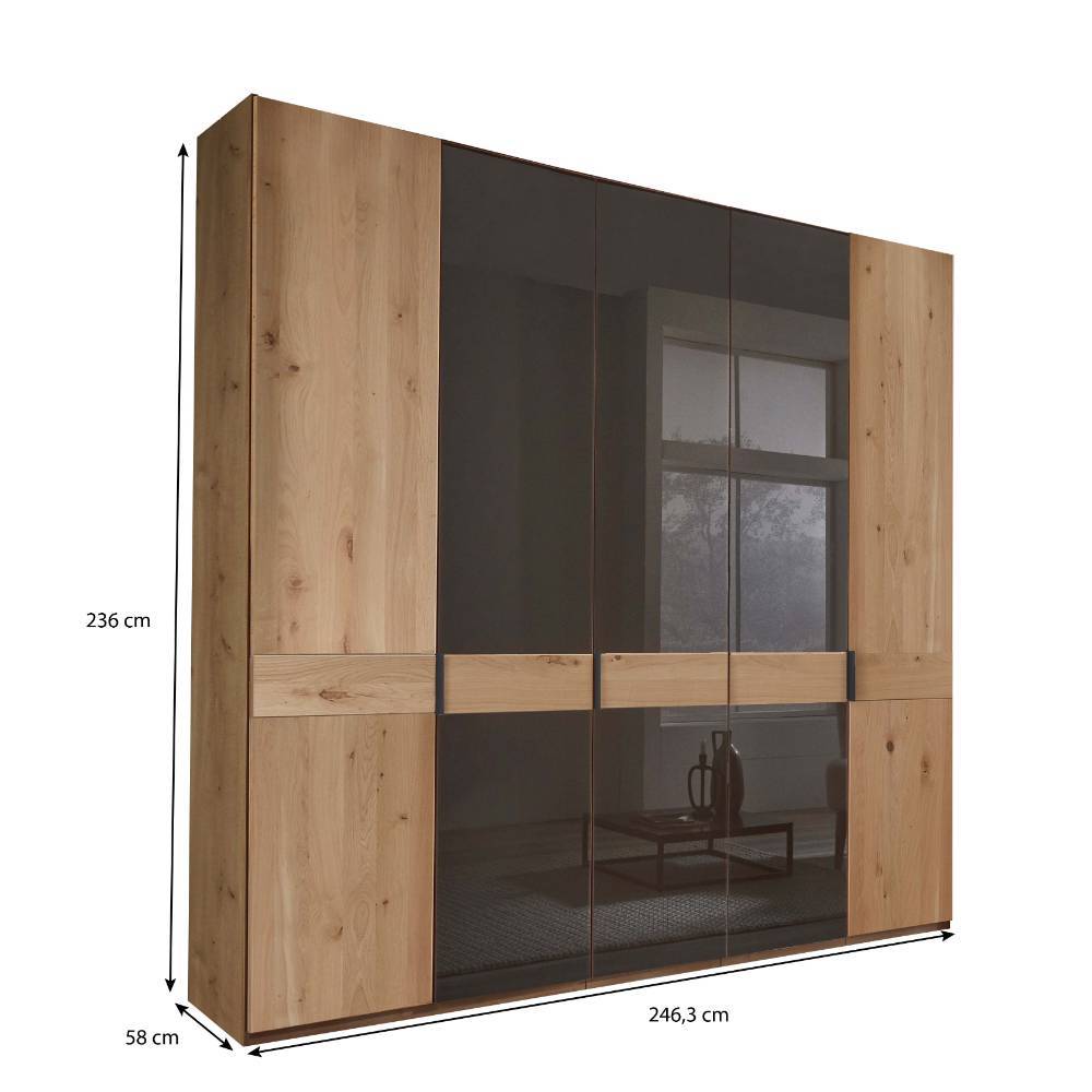 Schlafzimmerkleiderschrank Merkur in modernem Design 246 cm breit