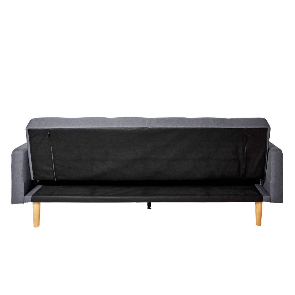 Schlafsofa Sosuke in Grau mit Rücken Klappmechanik