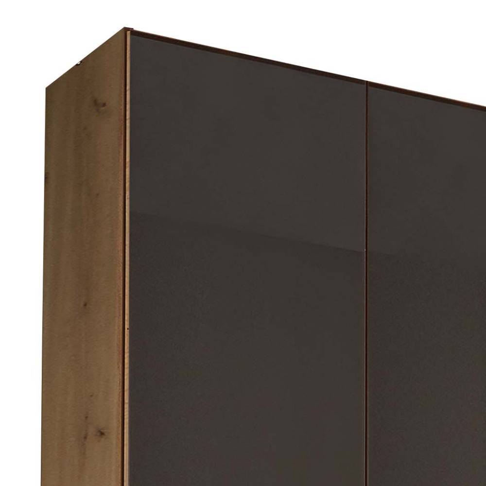 Drehtürschrank Merkur in modernem Design mit drei festen Kleiderstangen