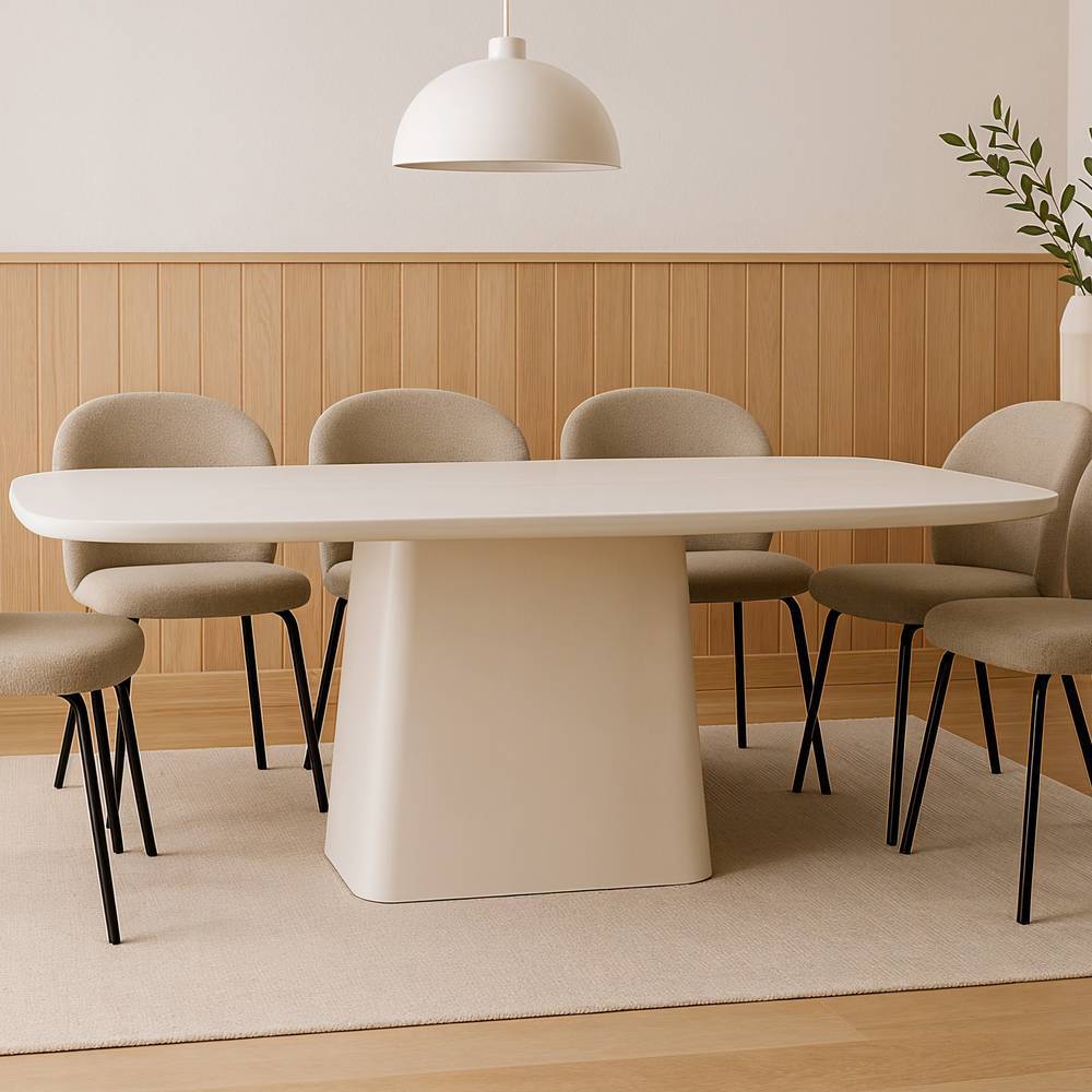 Esszimmertisch Janyna in Bootsform im Skandi Design