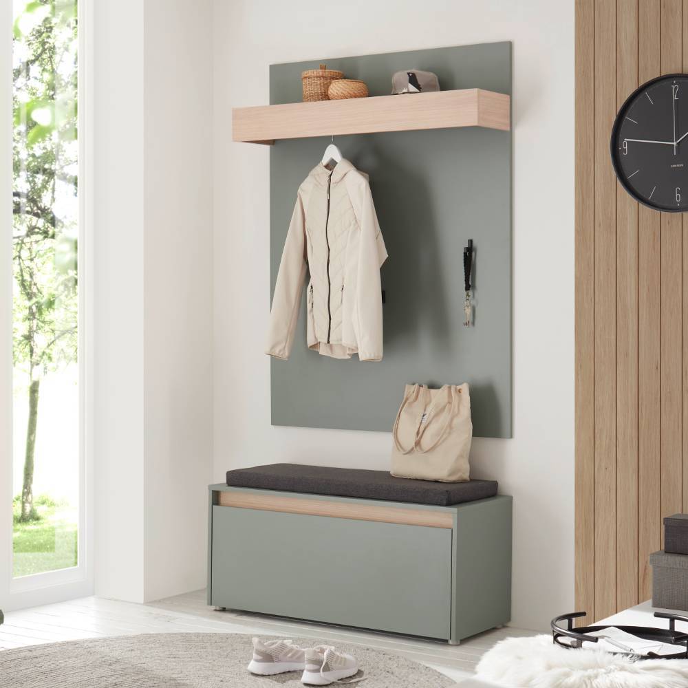 Flurgarderobe Ulfava inklusive Sitzpolster Auflage 100 cm breit (zweiteilig)
