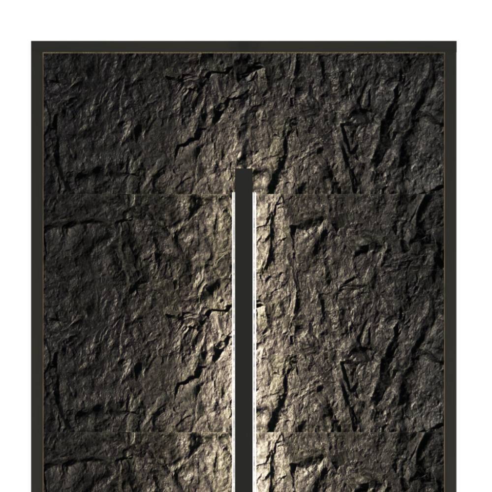Wohnwand Massivholz Ostoro in Wildeiche Bianco 225 cm hoch (dreiteilig)
