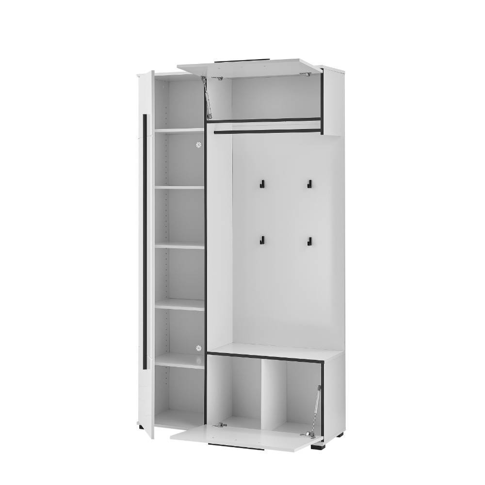 Flurgardarobe Fricossa in modernem Design - Weiß