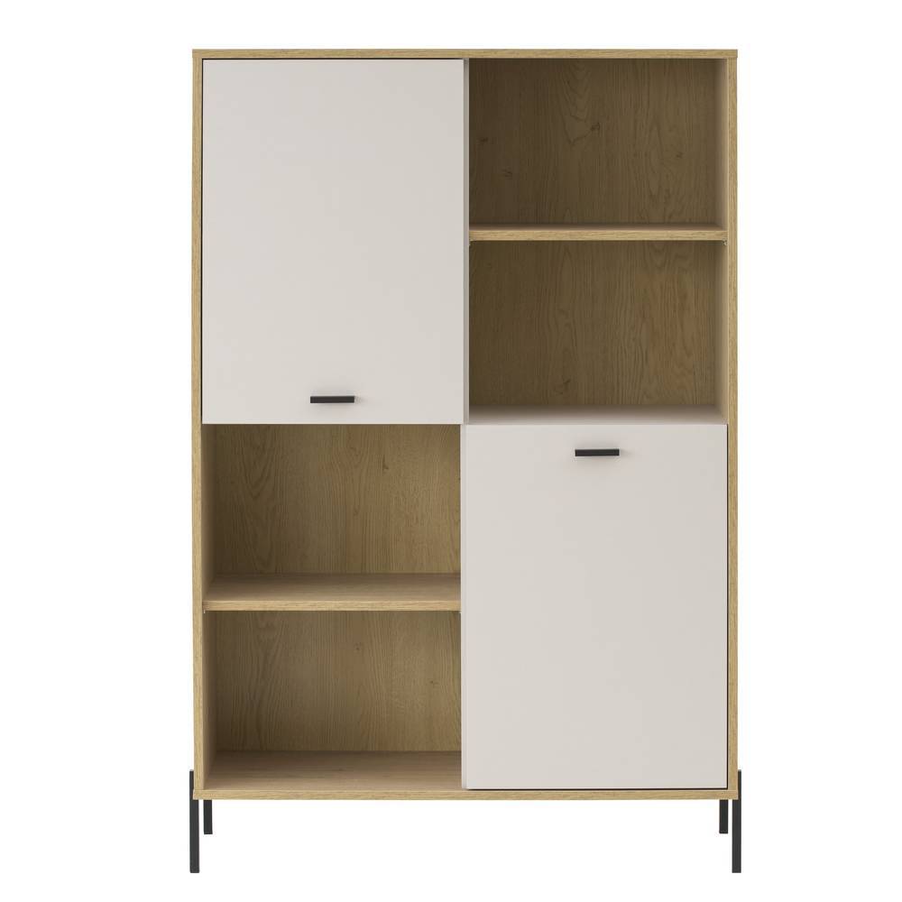 Wohnzimmerschrank Zimena in Eichefarben mit Drehtüren