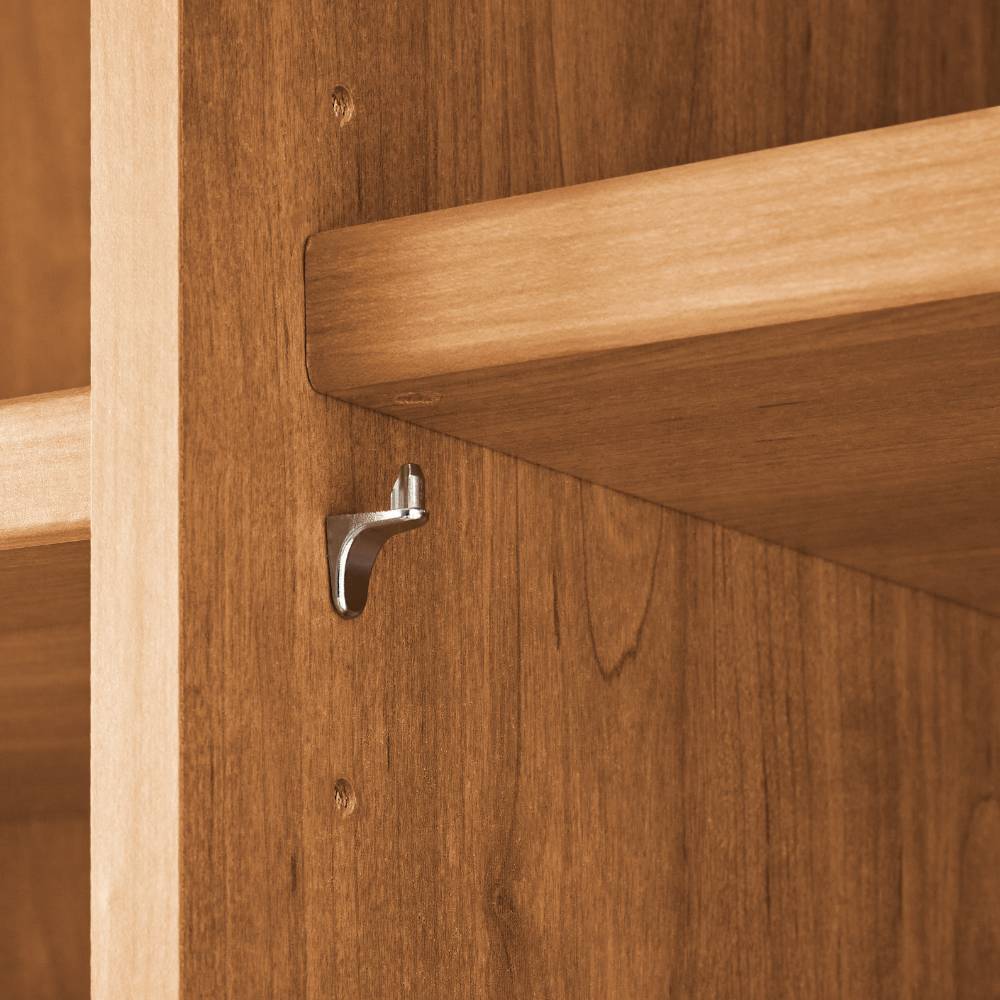 Kleiderschrank 6-türig Merkur in Eiche Bianco und Dunkelbraun