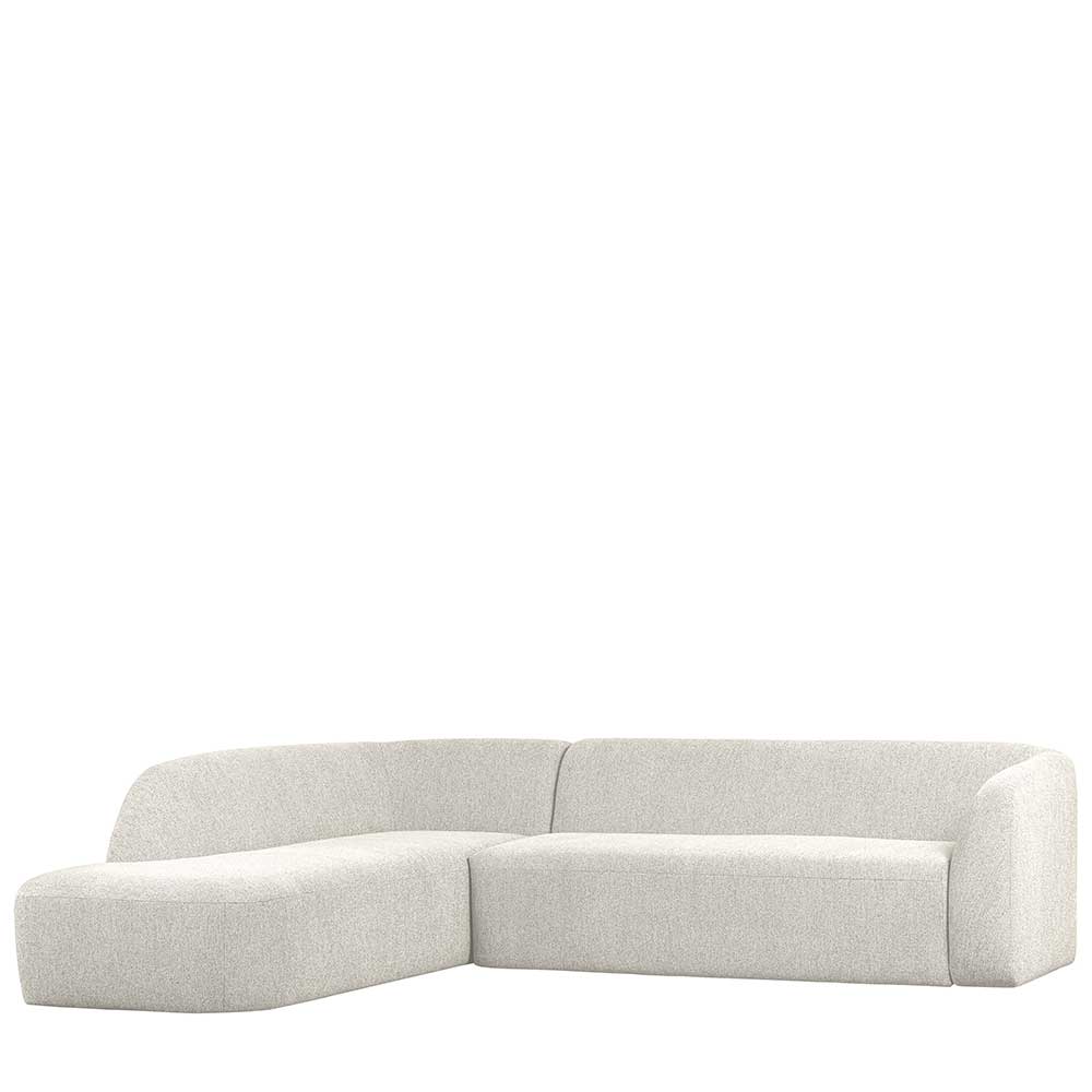 Skandi Design Couchecke Gordon in Cremefarben meliert mit Armlehne