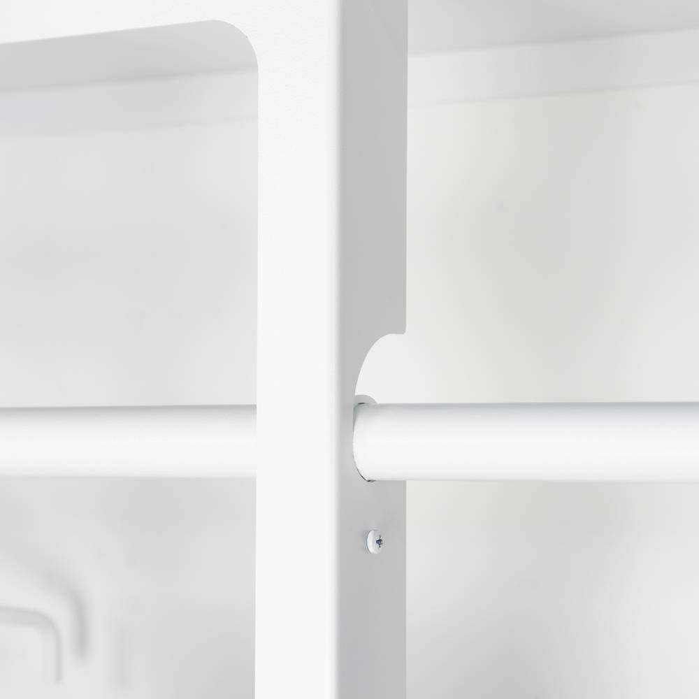 Moderne Wandgarderobe Laredo in Weiß aus Stahl