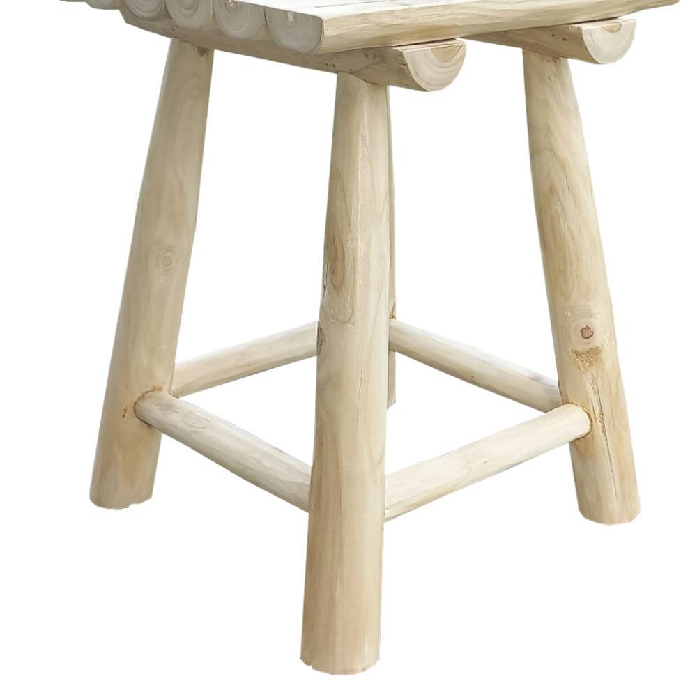Hocker Gala aus Teak Massivholz in quadratischer Form