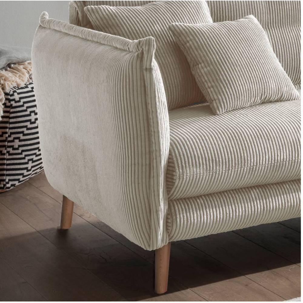 Ecksofa Snoba in Beige aus Cord