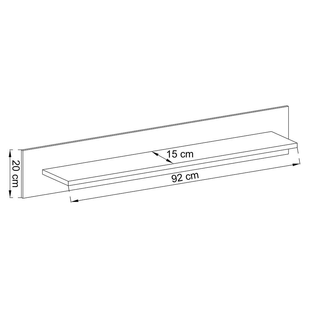 Wohnzimmermöbel Tomya im Skandi Design in Wildeichefarben (dreiteilig)