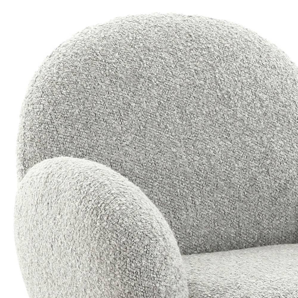Einzelsessel Andra aus Boucle Stoff drehbar
