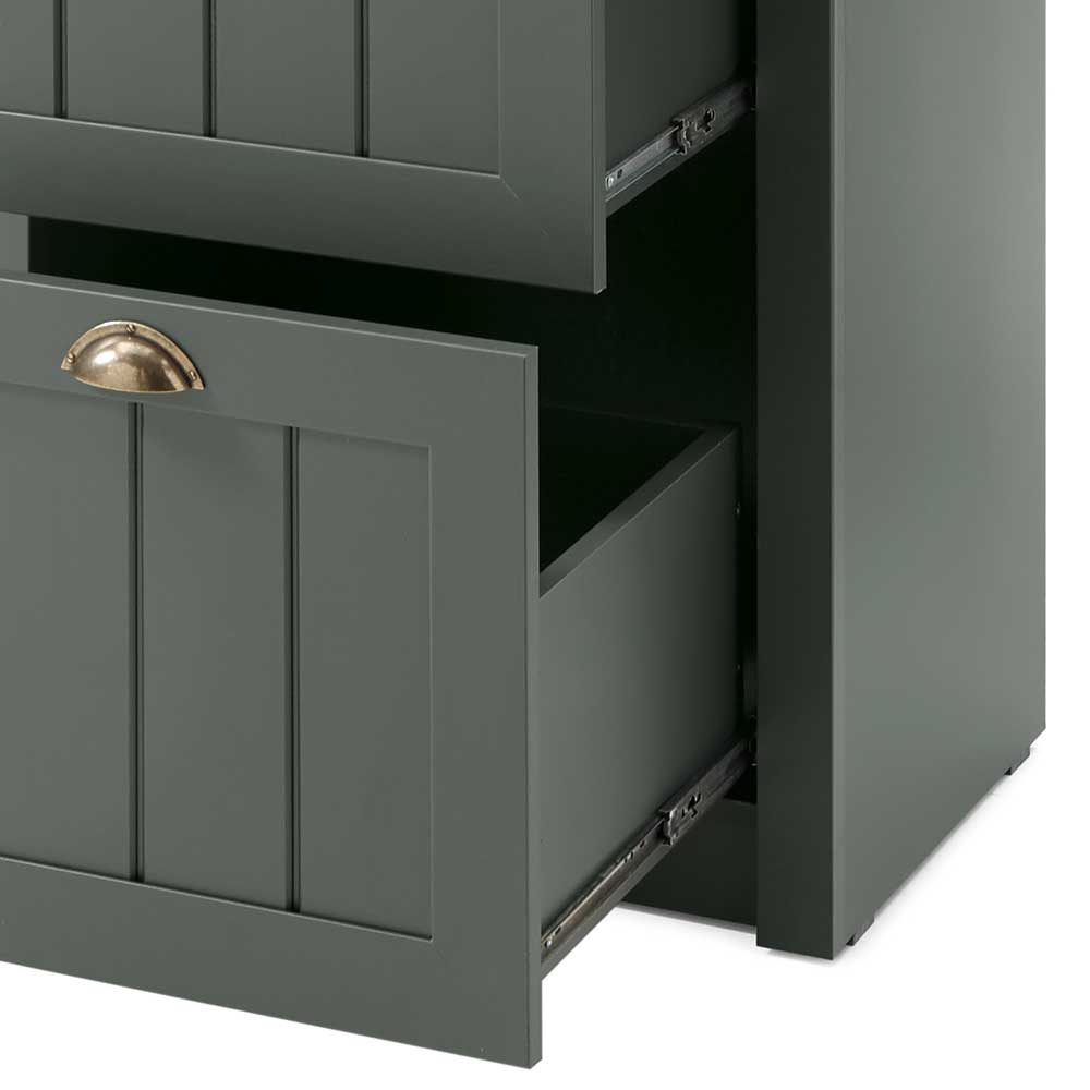 Dielenkleiderschrank Clujia in Dunkelgrün 60 cm breit