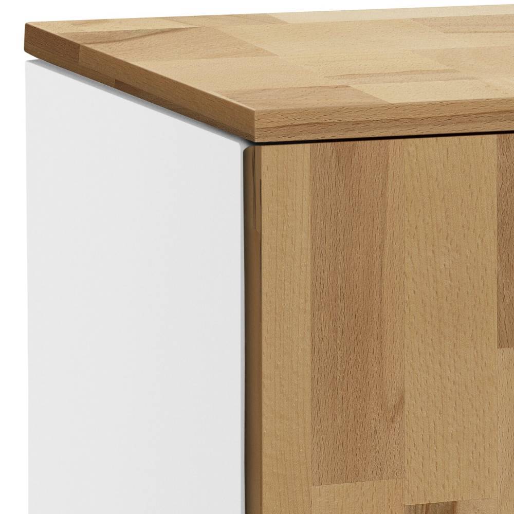 Schrank Obrato mit Drehtür und Holzgriff