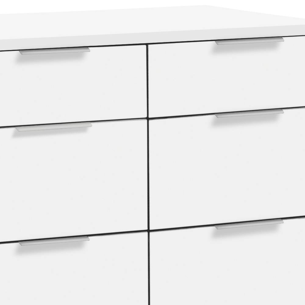 Schubladen Sideboard Reforma in Weiß 135 cm breit - 85 cm hoch