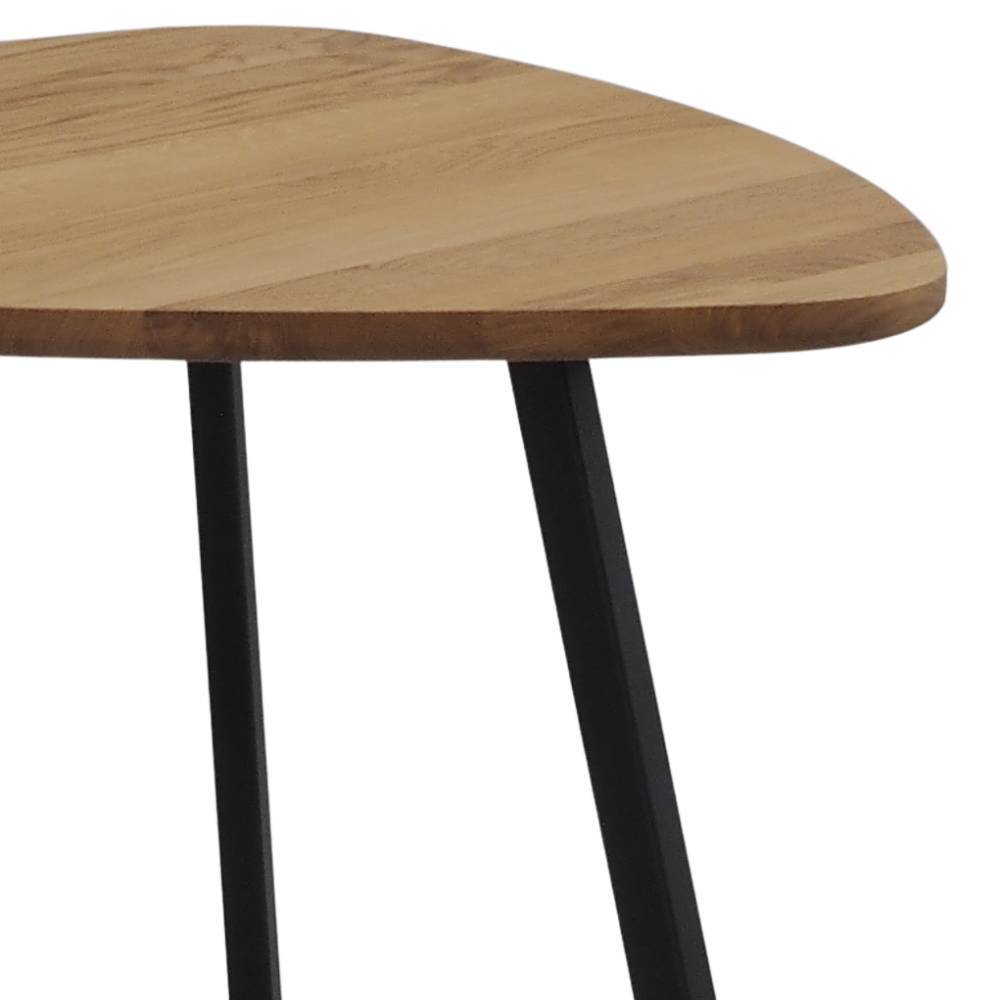 Beistelltisch Sofa Lowellsa aus Eiche Massivholz in Wankelform