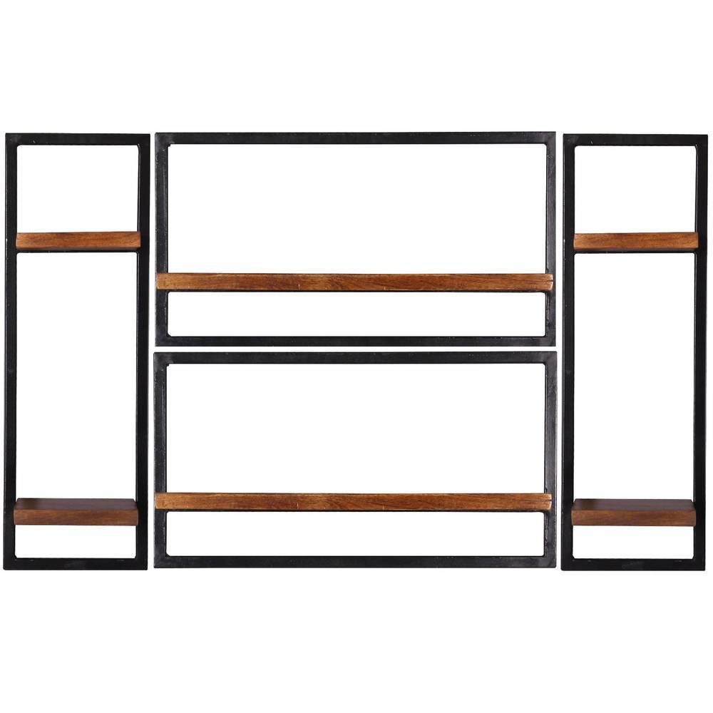 Regal Set Industrial Honeys 25 cm tief - lackiert (vierteilig)
