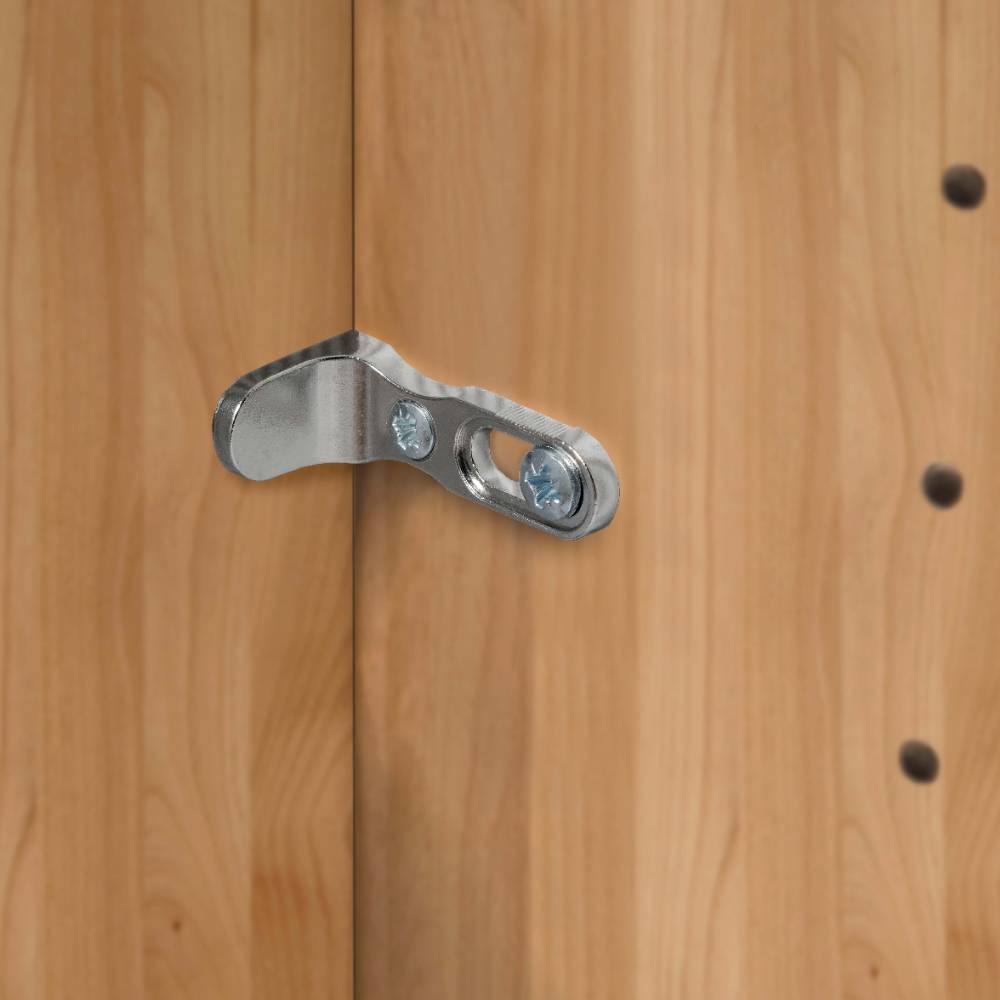 Großer Kleiderschrank Merkur in Eiche Bianco und Dunkelbraun