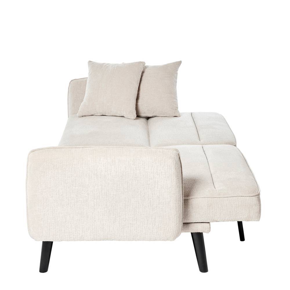 Dreisitzer Sofa Izmara in Champagner mit Schlaffunktion