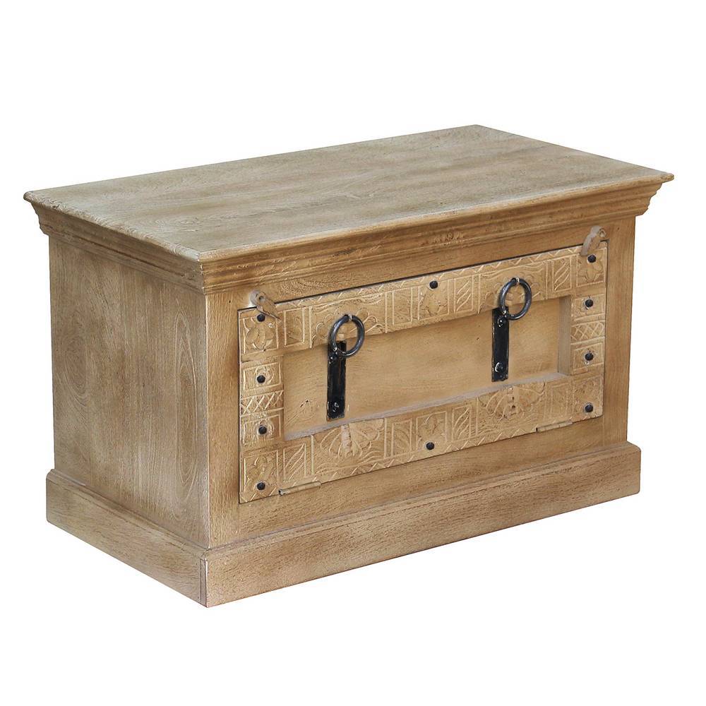 Flurgarderobe Emilio aus Mangobaum Massivholz in Holz Grey Wash (fünfteilig)