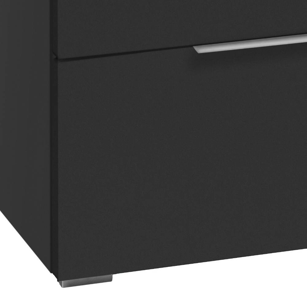 Zwölf Schubladen Kommode Bronxa in Anthrazit 135 cm breit
