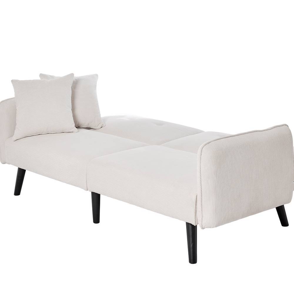 Schlafsofa Segradon in Offwhite mit Rücken Klappmechanik