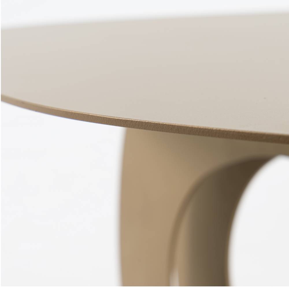 Designercouchtisch Nossey in organischer Form - Champagnerfarben