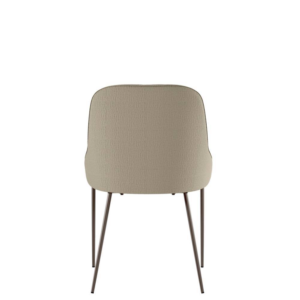 Esstischstuhl Dancona in Beige aus Strukturstoff (4er Set)