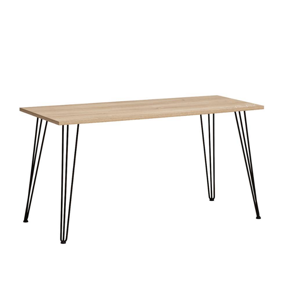 Designschreibtisch Rasvanna in Weißeiche Holzoptik 138 cm breit