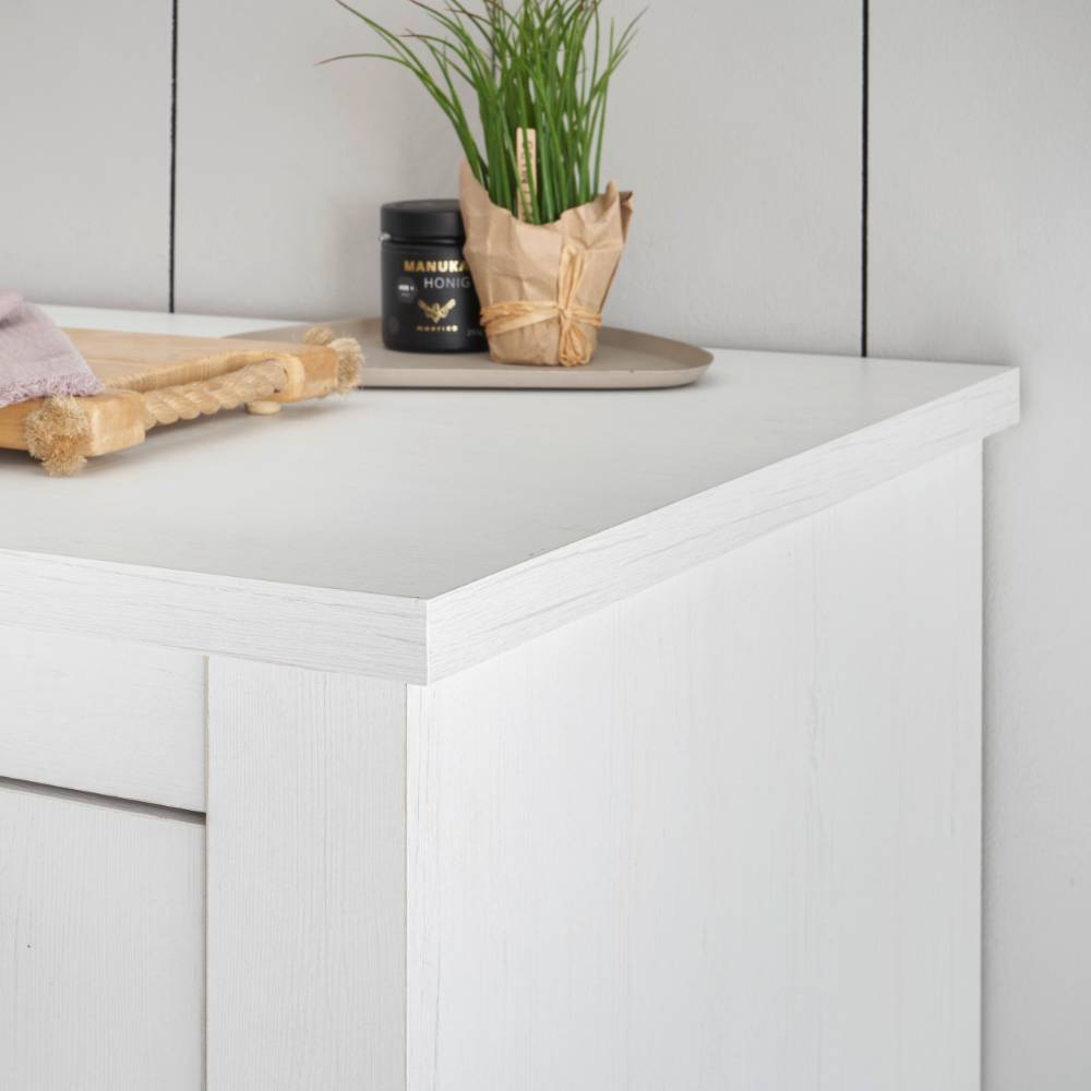 Landhausküche Flurencina in Weiß 192 cm breit (vierteilig)
