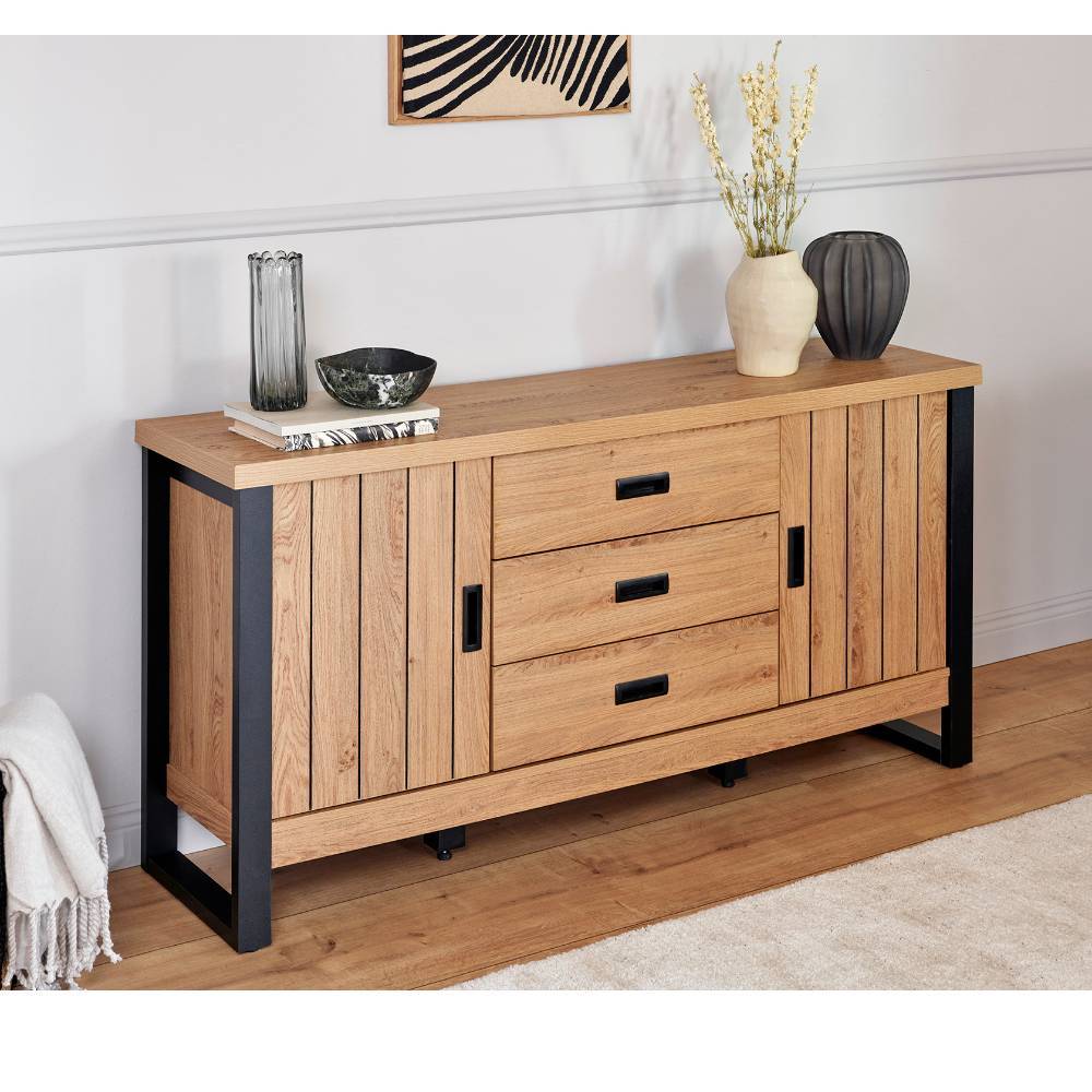 Esszimmerkommode Precio mit Bügelfuß und Drehtüren