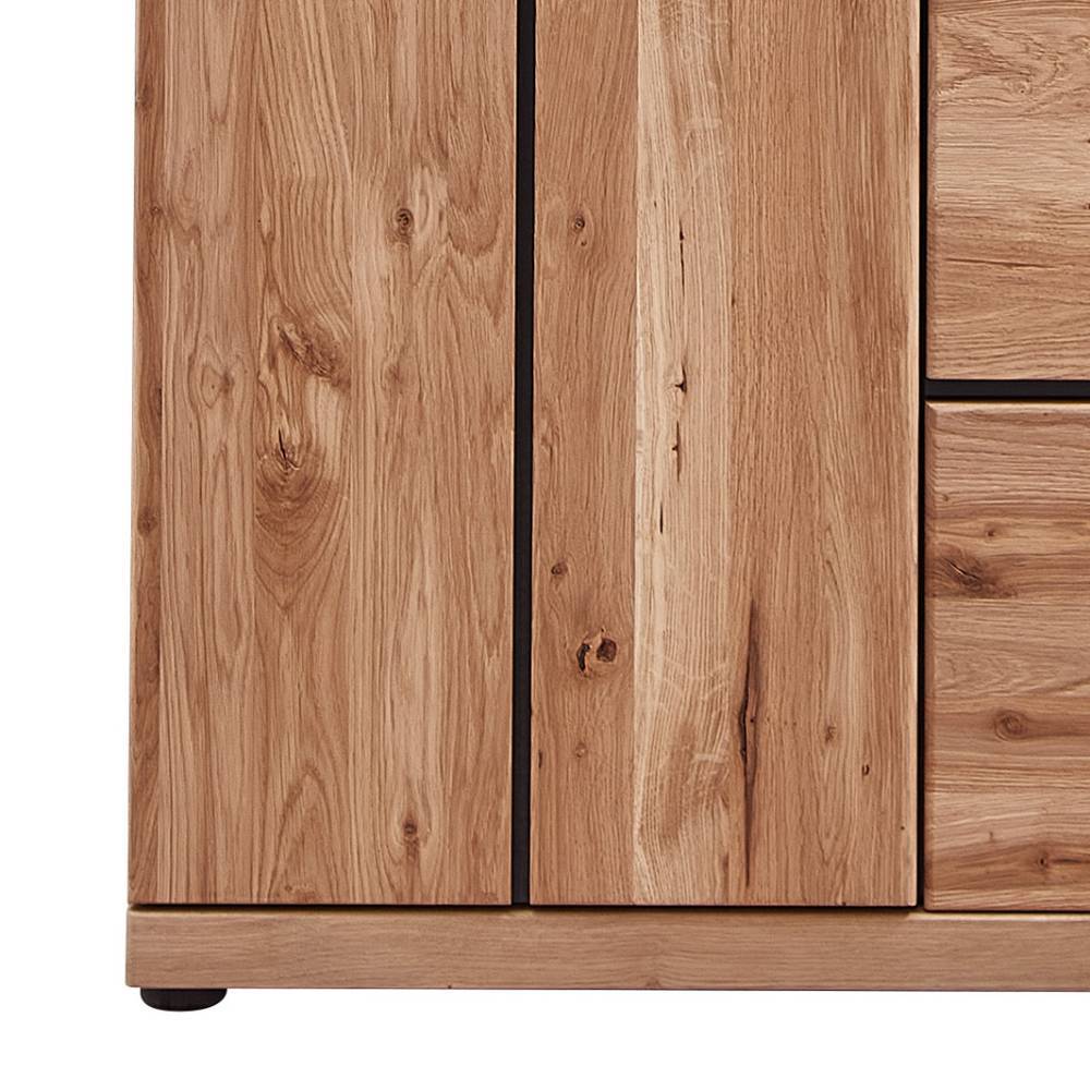 Wohnzimmer Highboard Emly in Wildeiche Bianco und modernem Design