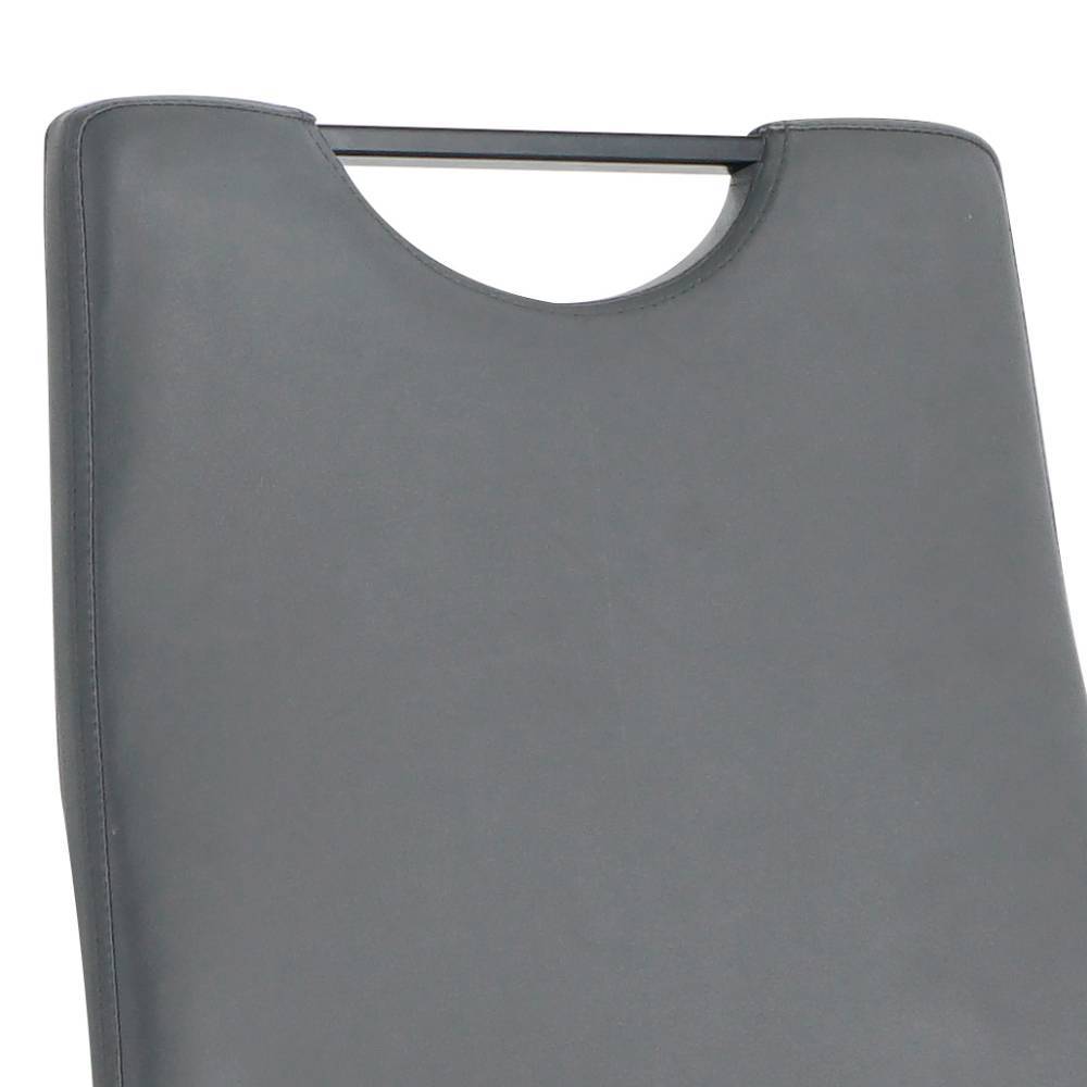 Freischwingerstuhl Peross in Grau aus Kunstleder (2er Set)