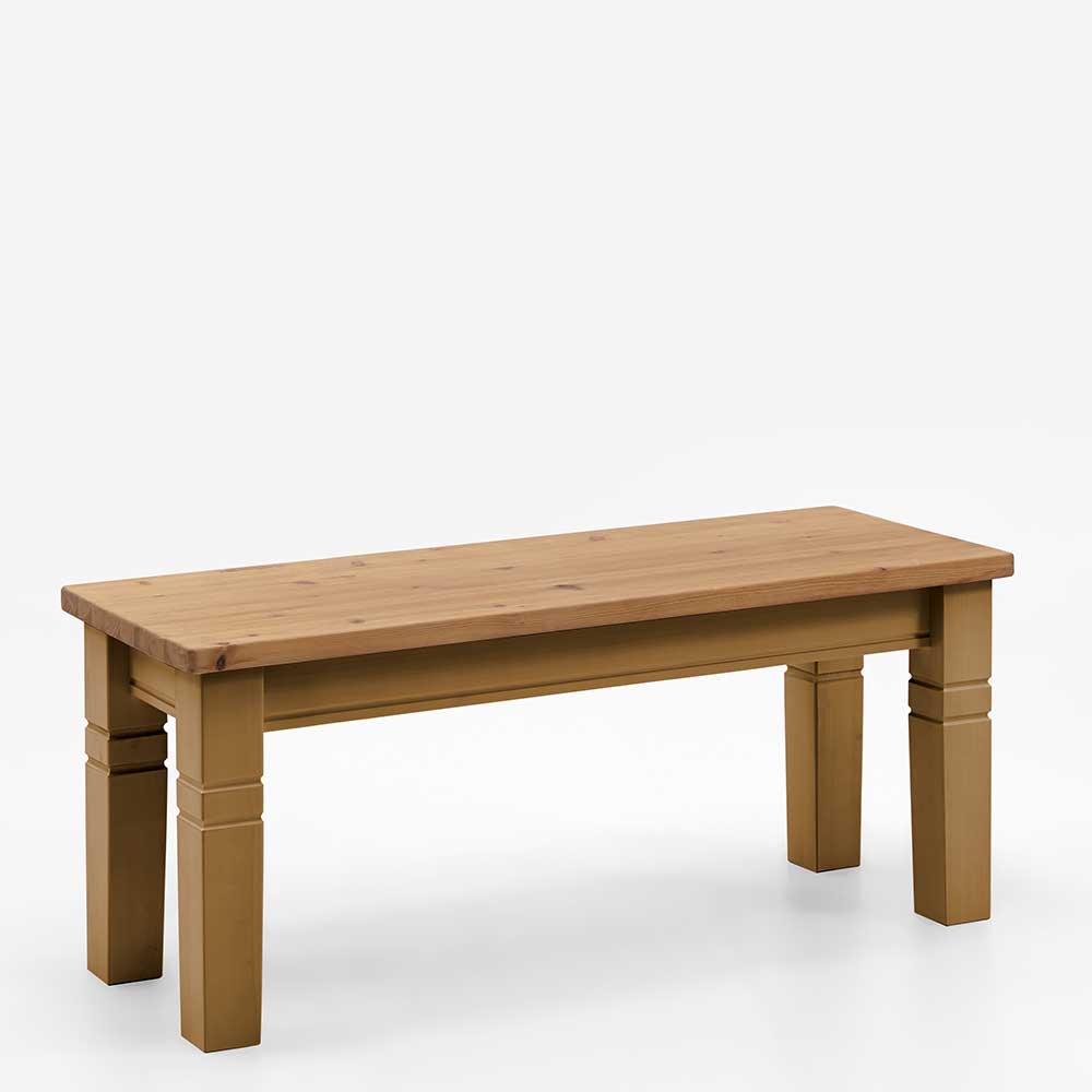 Massivholz Bank Francrom im Landhausstil Breite 90 cm 110 cm 150 cm
