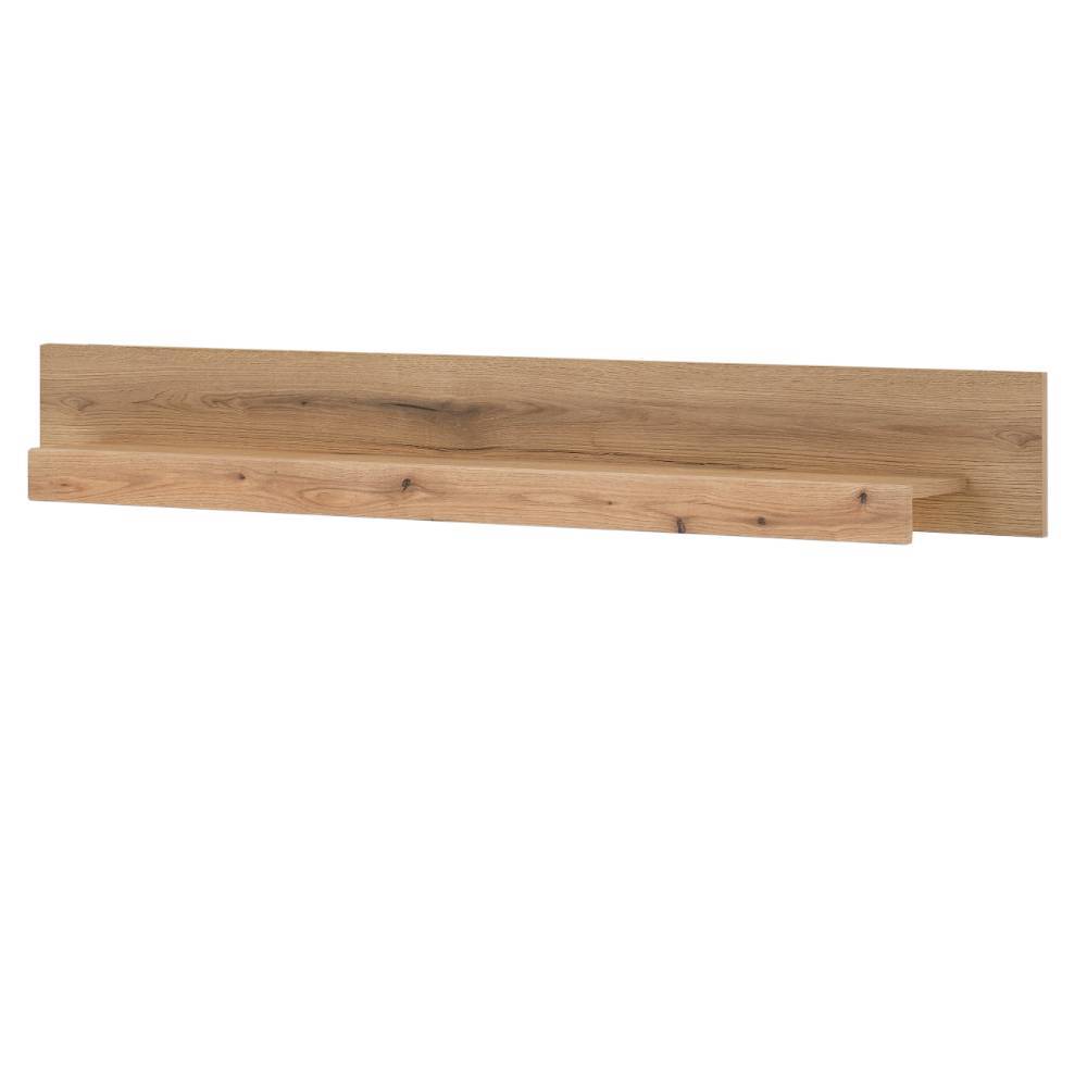 Wohnwand modern Cemutra in Eichefarben 200 cm hoch (vierteilig)